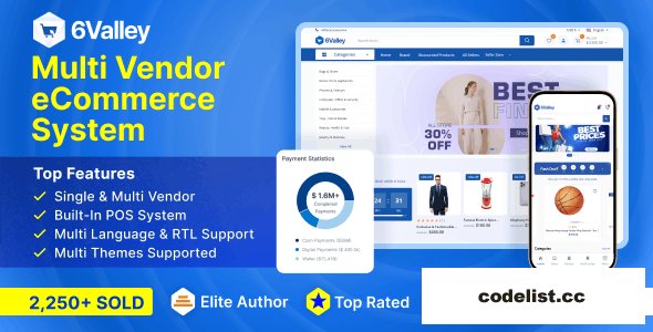 6valley v15.2 - Multi-Vendor E-commerce - Complete eCommerce Mobile App, Web, Seller and Admin Panel - nulled