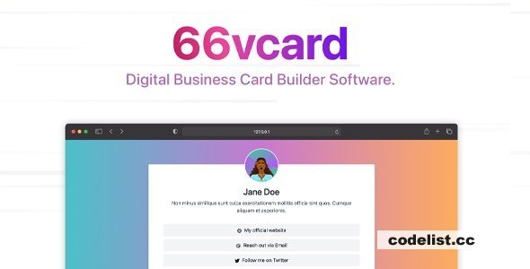 66vcard v35.0.0 - Digital Business Card Builder (SAAS) - nulled
