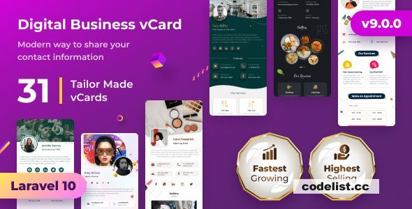 vCard SaaS v13.0.0 - Business Card Builder SaaS - Laravel VCard Saas - NFC Card