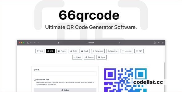 66qrcode v10.0.0 - Ultimate QR Code Generator &amp; URL Shortener (SAAS) - nulled