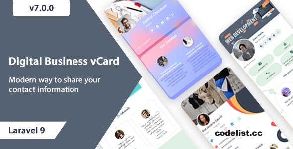 VCard SaaS v7.5.0 - Digital Business Card Builder SaaS - Laravel VCard Saas