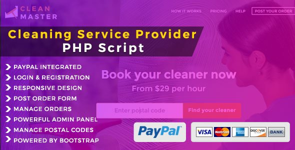 Clean Master - Cleaning Domestic Service PHP Script