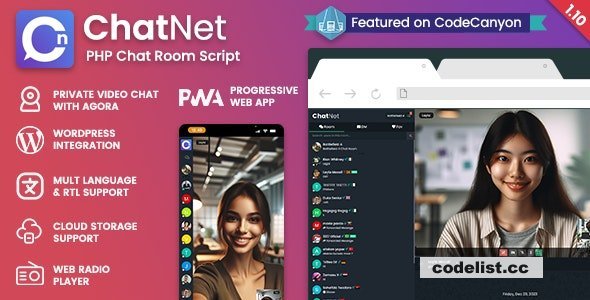 ChatNet v1.9.10 - PHP Chat Room &amp; Private Chat Script