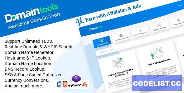 DomainTools v2.2 - Awesome Domain Tools - nulled