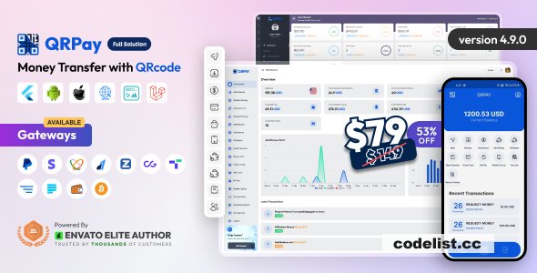 QRPay v5.0.0 - Money Transfer with QR Code Full Solution - nulled