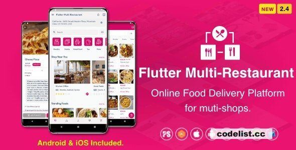 Flutter Multi-Restaurant (FoodPanda, GrabFood - Mobile Food Delivery Platform For iOS &amp; Android) v2.4