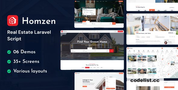 Homzen v1.2.5 - Laravel Real Estate Agency Portal Multilingual - nulled