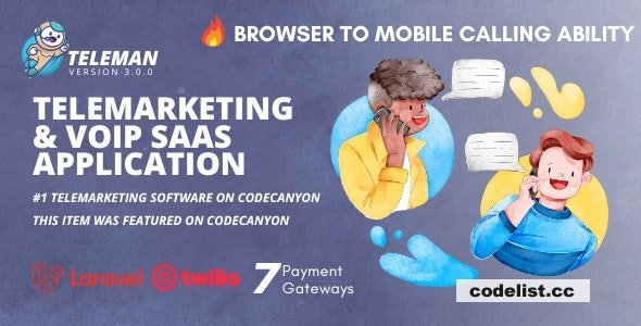 Teleman v6.0.0 - Telemarketing &amp; VoIP Service SaaS Application