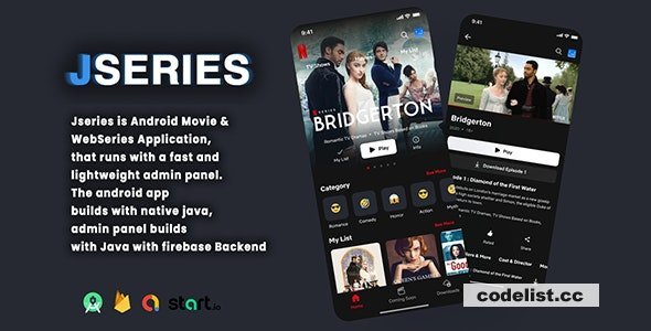 Jseries v1.0 - Movie &amp; Web Series With Firebase backend
