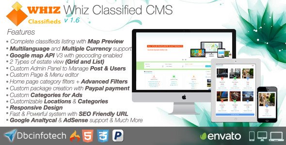 WhizClassified v1.6 - Classifieds CMS
