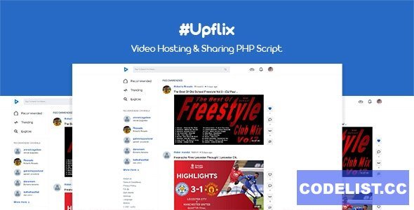 Upflix v1.0.3 - Video Hosting &amp; Sharing PHP Script