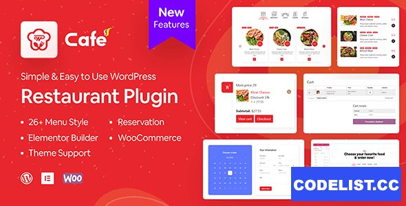 WP Cafe v1.3.5 - Restaurant Reservation, Food Menu &amp; Food Ordering for WooCommerce