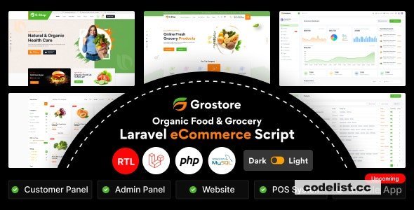 GroStore v4.2.0 - Food &amp; Grocery Laravel eCommerce with Admin Dashboard