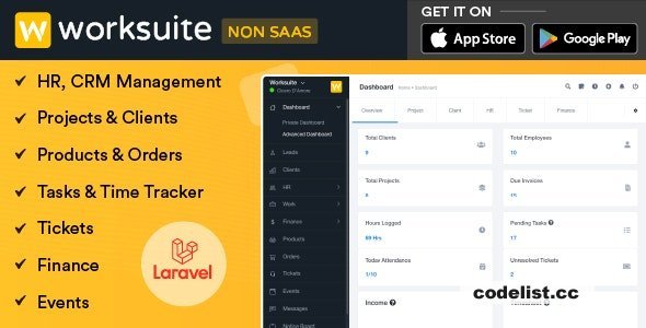 WORKSUITE v5.4.5 - HR, CRM and Project Management - nulled