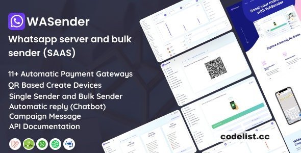 WASender v4.3 - Whatsapp server and bulk sender (SAAS) - nulled