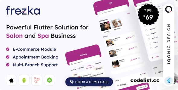 Frezka v3.3.2 - Software for Salons and Spa Businesses (Flutter + Laravel)
