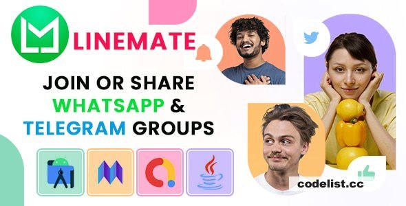 LineMate v8.0 - Unlimited WhatsApp &amp; Telegram Groups Link