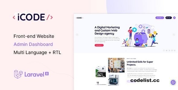 iCode v1.0 - Multipurpose Website CMS &amp; Creative Agency Management System