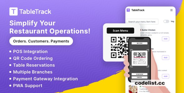 TableTrack v1.2.35 - The Complete SaaS Restaurant Management Solution - nulled