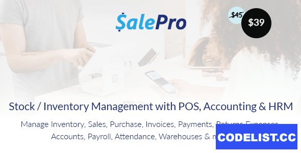 SalePro v3.5.6 - Inventory Management System with POS, HRM, Accounting