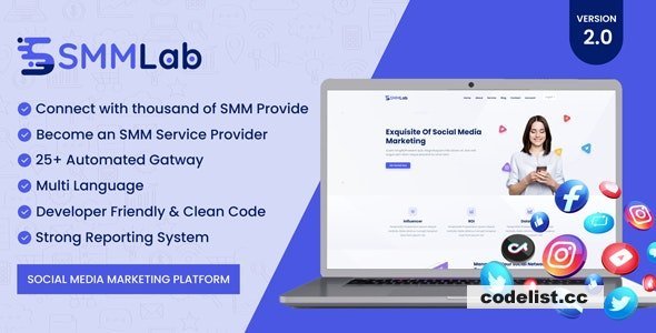 SMMLab v2.3 - Social Media Marketing SMM Platform - nulled