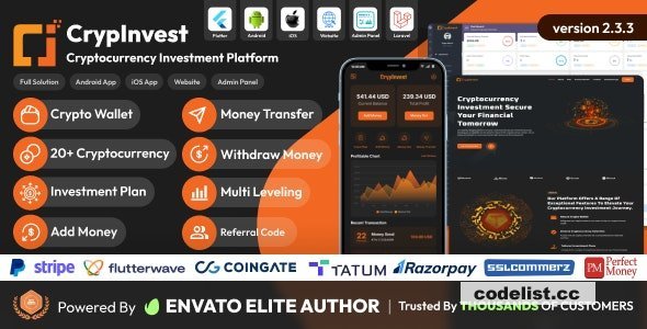 CrypInvest v2.3.3 - Cryptocurrency Investment Platform Full Solution