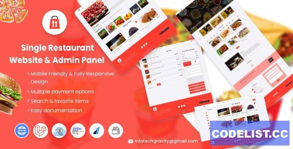 Single Restaurant v3.0 - Laravel Website &amp; Admin Panel