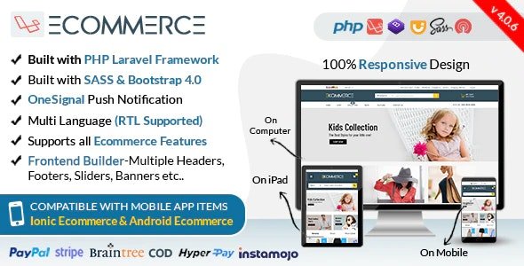 Laravel Ecommerce v4.0.18 - Universal Ecommerce/Store Full Website with Themes and Advanced CMS/Admin Panel