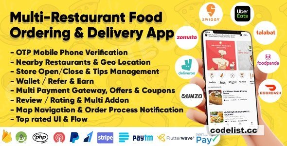 Eatggy v1.6 - Multi Restaurant Food Ordering &amp; Delivery Application