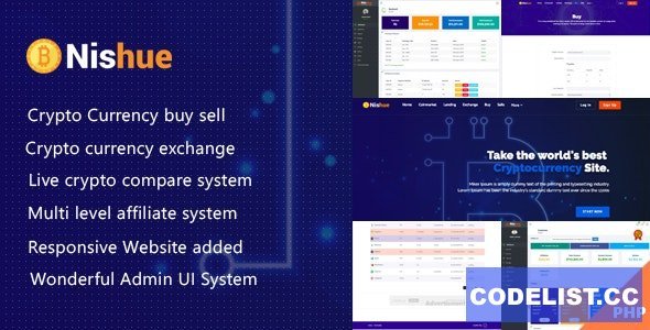 Nishue 4.2 - CryptoCurrency Buy Sell Exchange and Lending with MLM System - nulled