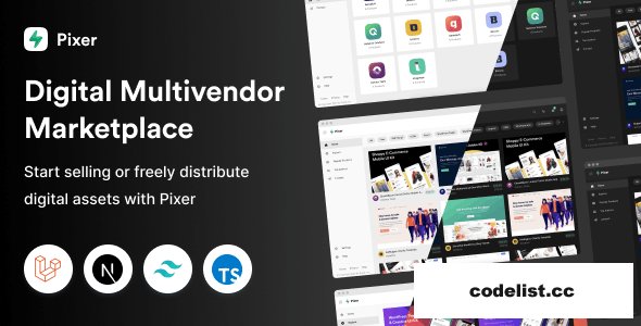 Pixer v3.2.1 - React Laravel Multivendor Digital Marketplace