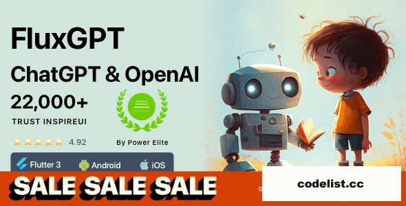 FluxGPT v1.0 - Powerful ChatGPT, OpenAI Writing Assistant &amp; Image Generator - Flutter Full App