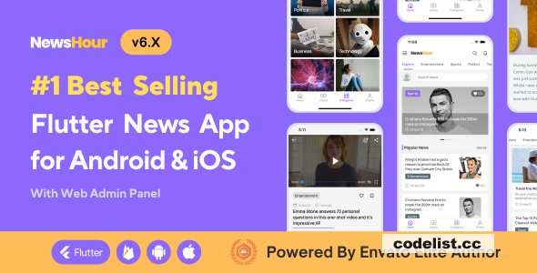 News Hour v6.0.1 - Flutter News App for Android &amp; iOS with Admin Panel