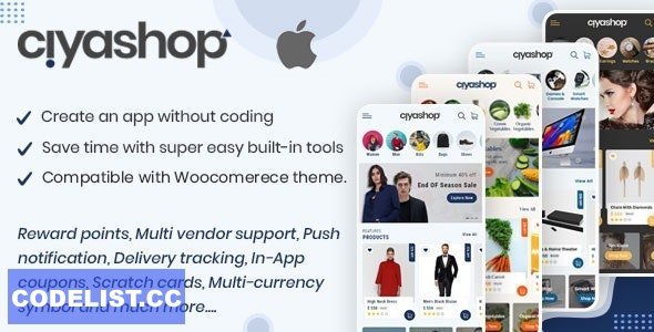 CiyaShop v4.19 - Native iOS Application based on WooCommerce