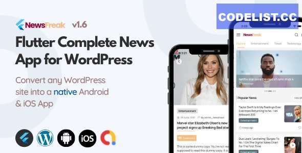 Newsfreak v1.7.3 - Flutter News App for WordPress