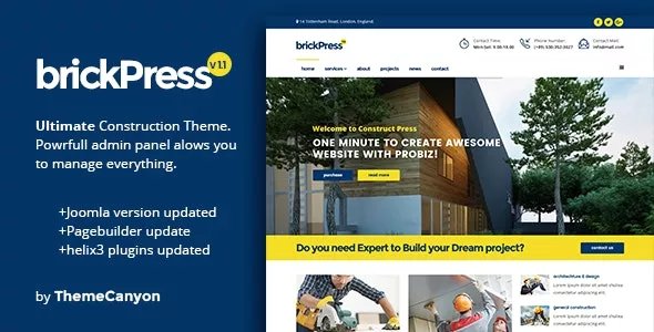 BrickPress - Construction &amp; Business Joomla Template v1.1