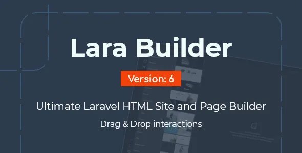LaraBuilder - Laravel Drag &amp; Drop SaaS HTML Site Builder v6.7