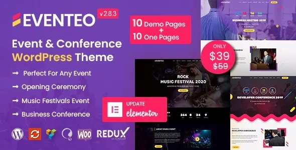 Eventeo - Event & Conference WordPress Theme v2.8.4