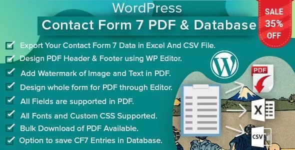 WordPress Contact Form 7 PDF, Google Sheet &amp; Database v2.5.2