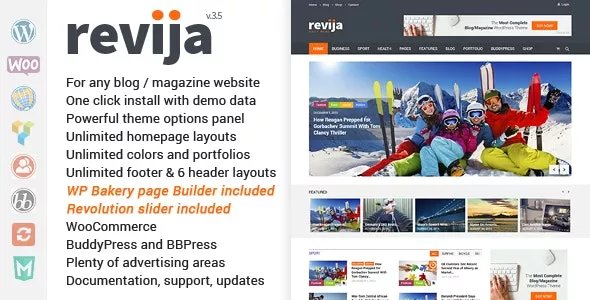 Revija - Blog &amp; Magazine WordPress Theme v3.5