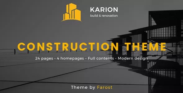 Karion - Construction &amp; Building WordPress Theme v2.0