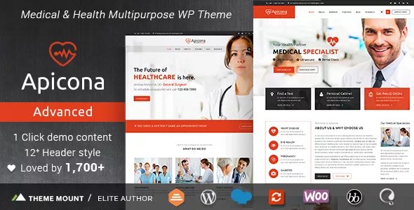 Apicona - Health &amp; Medical WordPress Theme