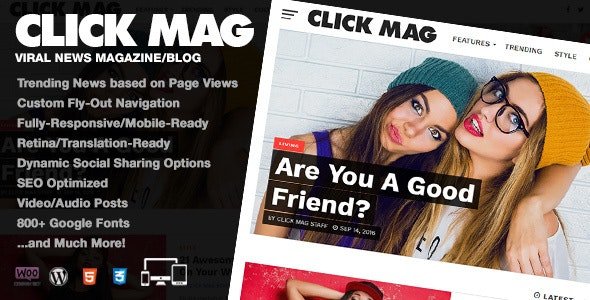 Click Mag v3.4.0 - Viral News Magazine &amp; Blog WordPress Theme