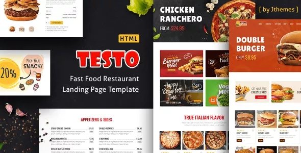 Testo - Pizza Caffe Restaurant Bootstrap 5 &amp; 4 HTML Template