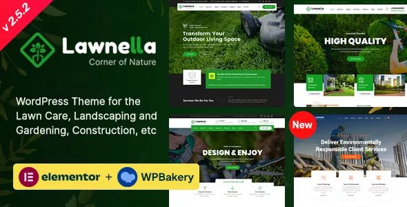 Lawnella - Gardening &amp; Landscaping WordPress Theme v1.6