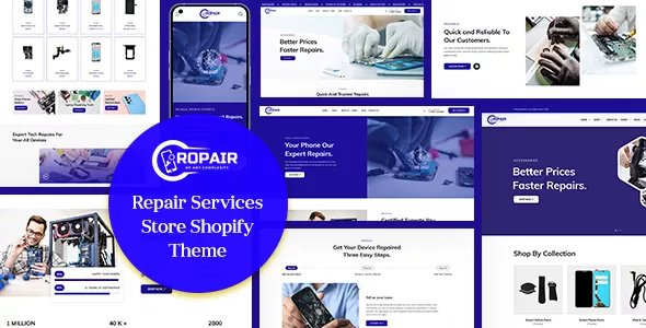 Ropair - Mobile Phone Computer &amp; Electronics Repair Services Store Shopify Theme OS 2.0 v1.0.1