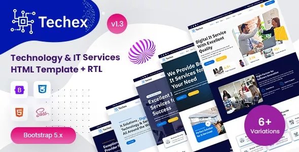 Techex - Technology &amp; IT Services HTML Template v1.3