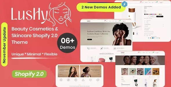 Lushy - Beauty Cosmetics &amp; Skincare Shopify 2.0 Theme v1.3