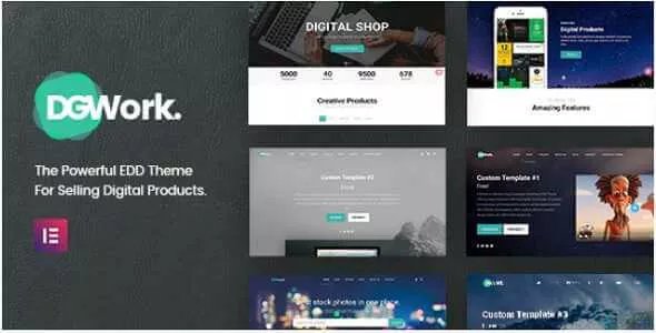 DGWork - Responsive Digital Shop &amp; Market Easy Digital Downloads Theme v1.8.9.1