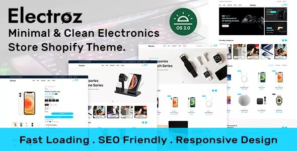 Electroz - Minimal &amp; Clean Electronics Store Shopify 2.0 Theme